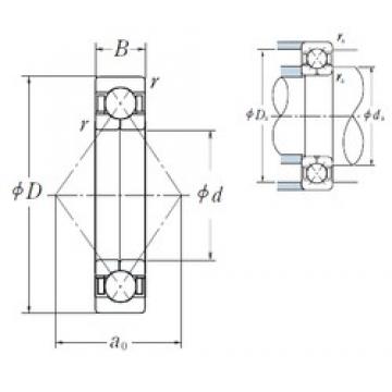 110 mm x 240 mm x 50 mm  NSK QJ 322 Rolamentos de esferas de contacto angular