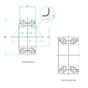 25 mm x 52 mm x 42 mm  NSK 25BWD01 Rolamentos de esferas de contacto angular