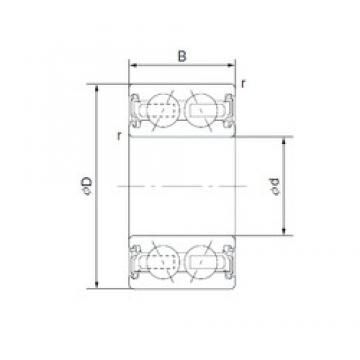 40 mm x 57 mm x 24 mm  NSK 907257A Rolamentos de esferas de contacto angular