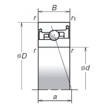 55 mm x 90 mm x 22 mm  NSK 55BNR20XV1V Rolamentos de esferas de contacto angular