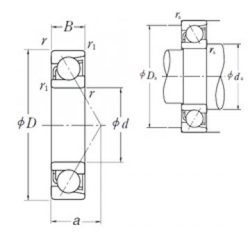 190 mm x 290 mm x 46 mm  NSK 7038 A Rolamentos de esferas de contacto angular