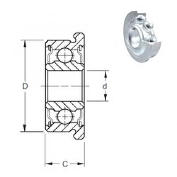 1,984 mm x 6,35 mm x 3,571 mm  ZEN SFR1-4-2Z Rolamentos de esferas profundas