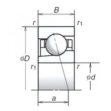 12 mm x 28 mm x 8 mm  NSK 12BGR10S Rolamentos de esferas de contacto angular