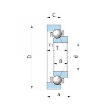 200 mm x 250 mm x 24 mm  NSK BA200-6SA Rolamentos de esferas de contacto angular