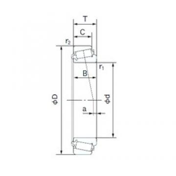 100 mm x 140 mm x 25 mm  NACHI E32920J Rolamentos de rolos gravados