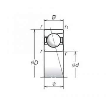 6 mm x 17 mm x 6 mm  NSK 706A Rolamentos de esferas de contacto angular