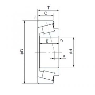 200 mm x 280 mm x 48 mm  NACHI 32940ED Rolamentos de rolos gravados