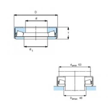 SKF 353118 Rolamentos axiais de rolos cônicos