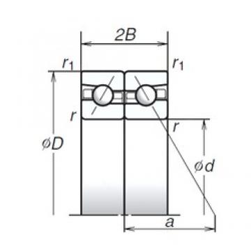 100 mm x 150 mm x 22,5 mm  NSK 100BAR10H Rolamentos de esferas de contacto angular