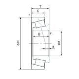 200 mm x 280 mm x 48 mm  NACHI 32940ED Rolamentos de rolos gravados